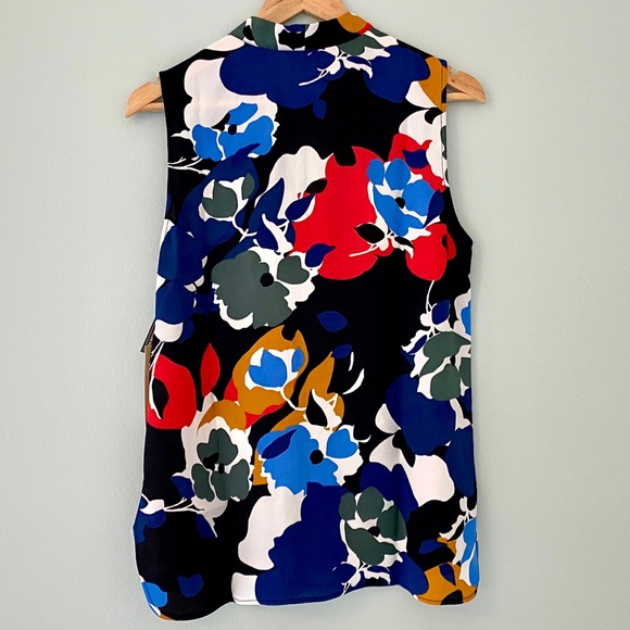 NWT HALOGEN Floral Sleeveless Blouse - Medium - Picture 4 of 7